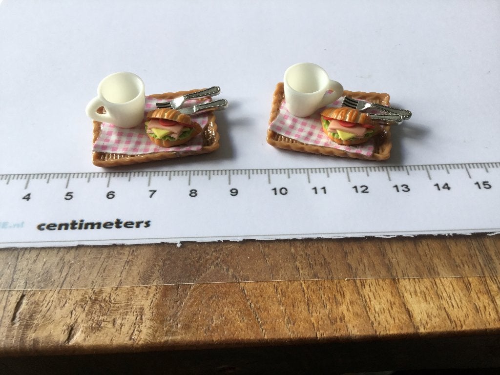 Poppenhuis miniaturen lunch broodje gezond 304, Ophalen of Verzenden, Nieuw, Poppenhuis