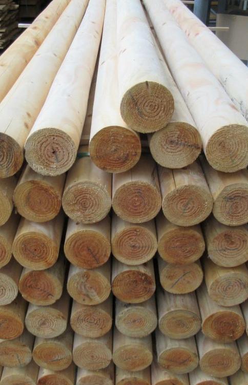 Pionier paal rondhout, Tuin en Terras, Ophalen, Nieuw, Hout, Tuinhek