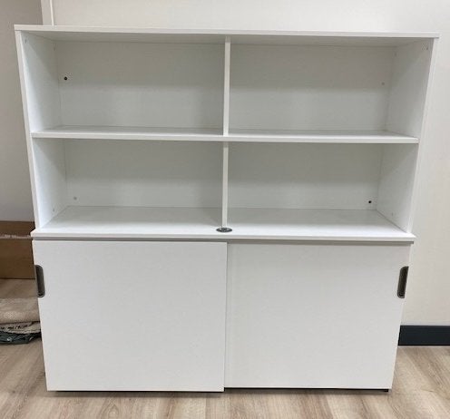 Ikea Galant witte kast met schuifdeuren en open vakken, Huis en Inrichting, Kasten | Overige, Ophalen