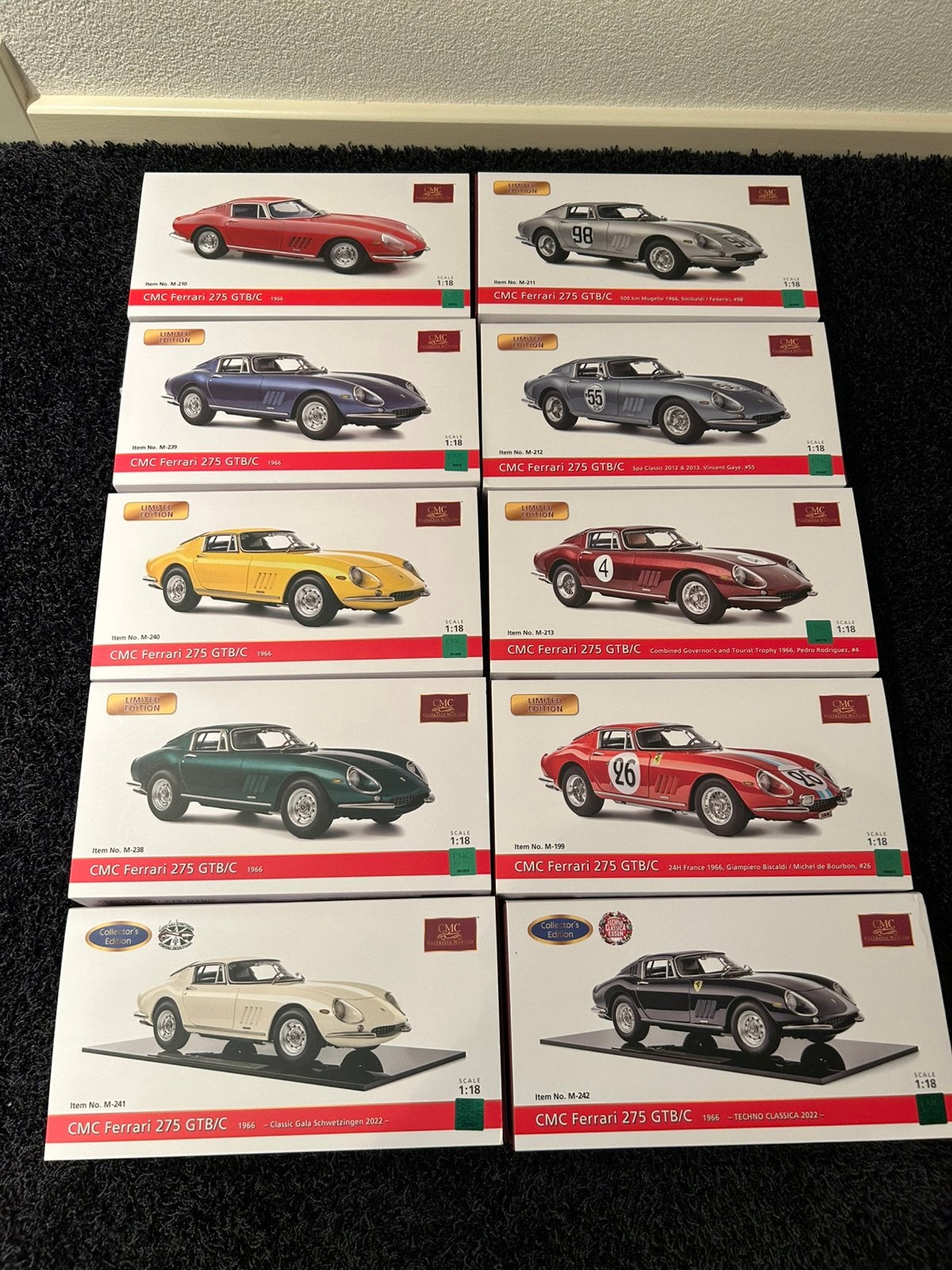 Complete set CMC models Ferrari 275 GTB/C, Ophalen, Zo goed als nieuw, Overige merken