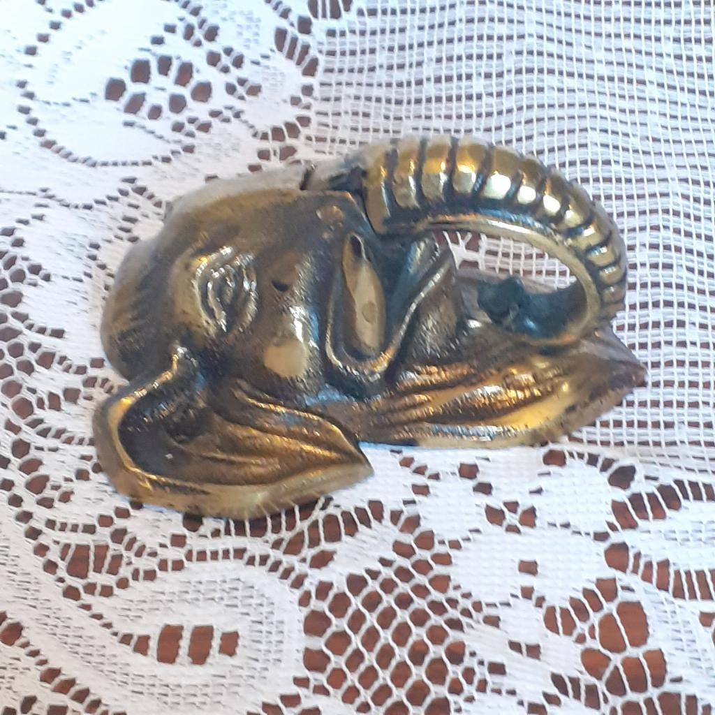 Mooi koperen deurklopper olifant, Antiek en Kunst, Antiek | Koper en Brons, Ophalen of Verzenden, Koper