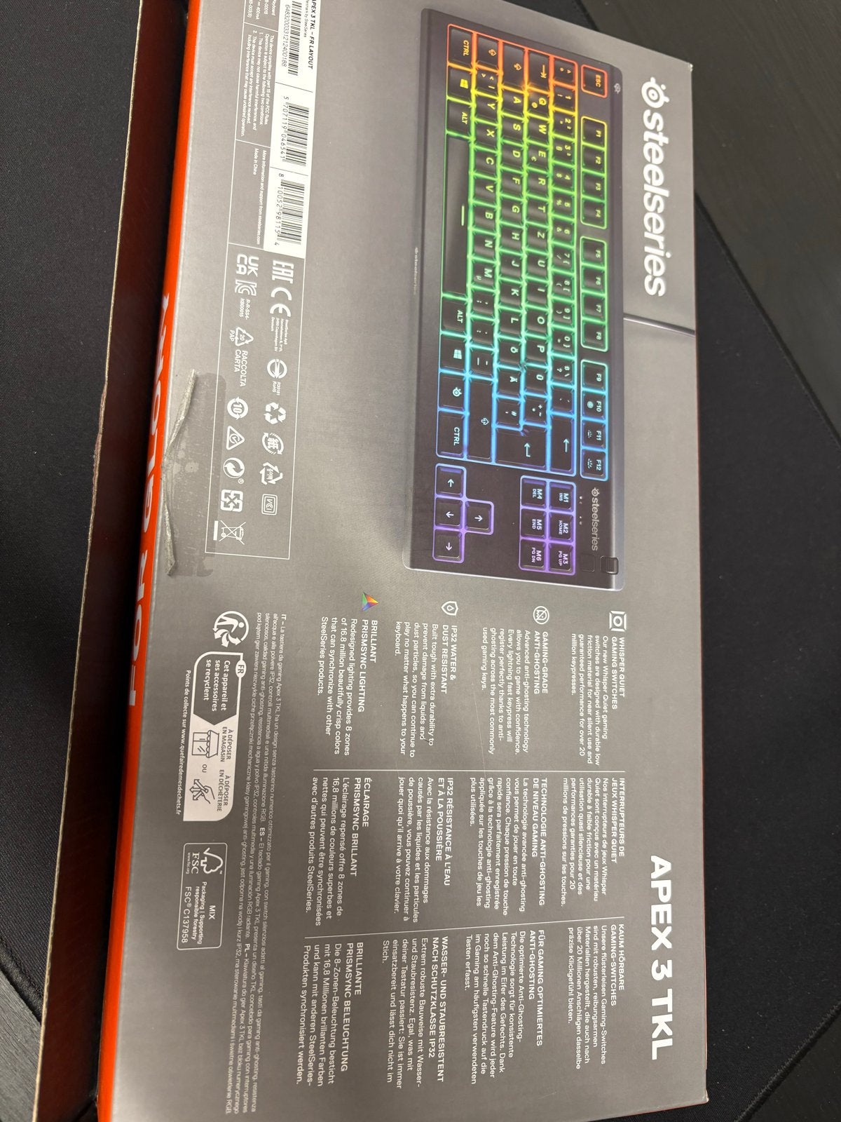 SteelSeries Apex 3 TKL Gaming Toetsenbord - Nieuw, Computers en Software, Toetsenborden, Gaming toetsenbord, Ophalen of Verzenden
