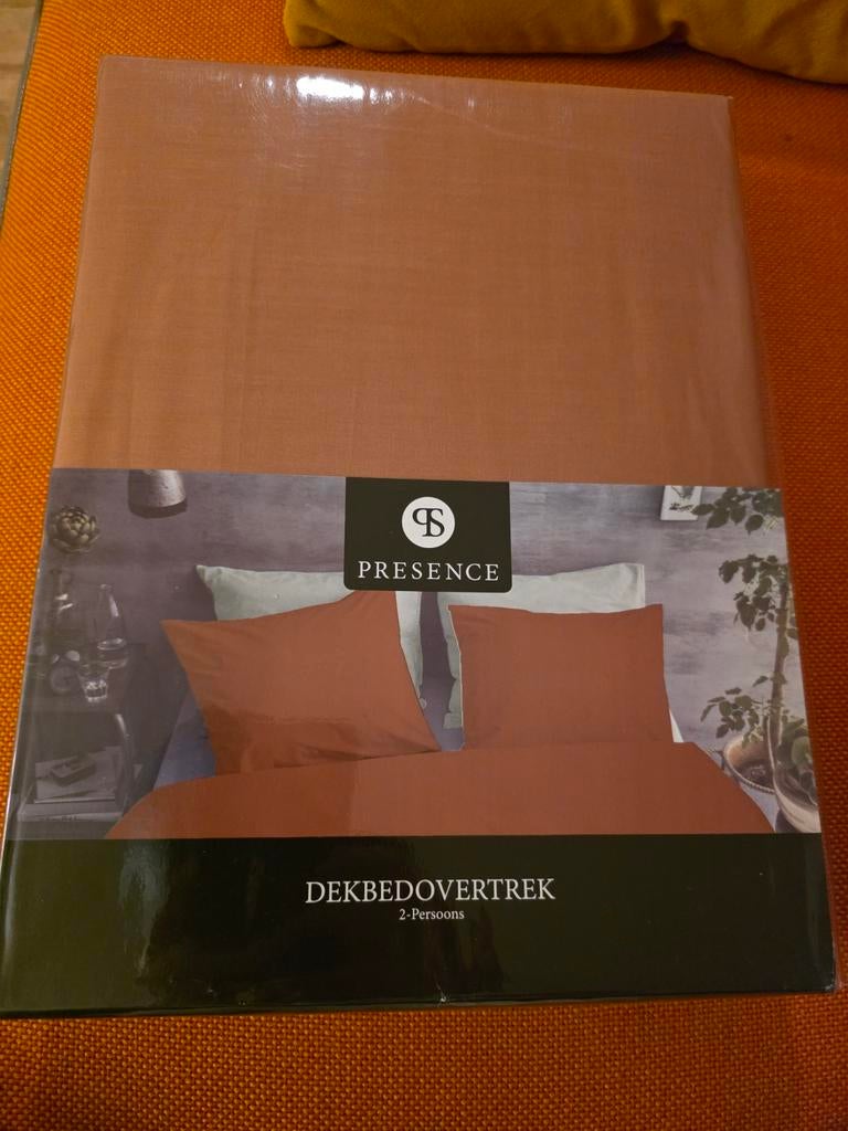 Dekbedovertrek 2-persoons Cognac 100% Katoen, Ophalen, Nieuw, Tweepersoons, Dekbedovertrek