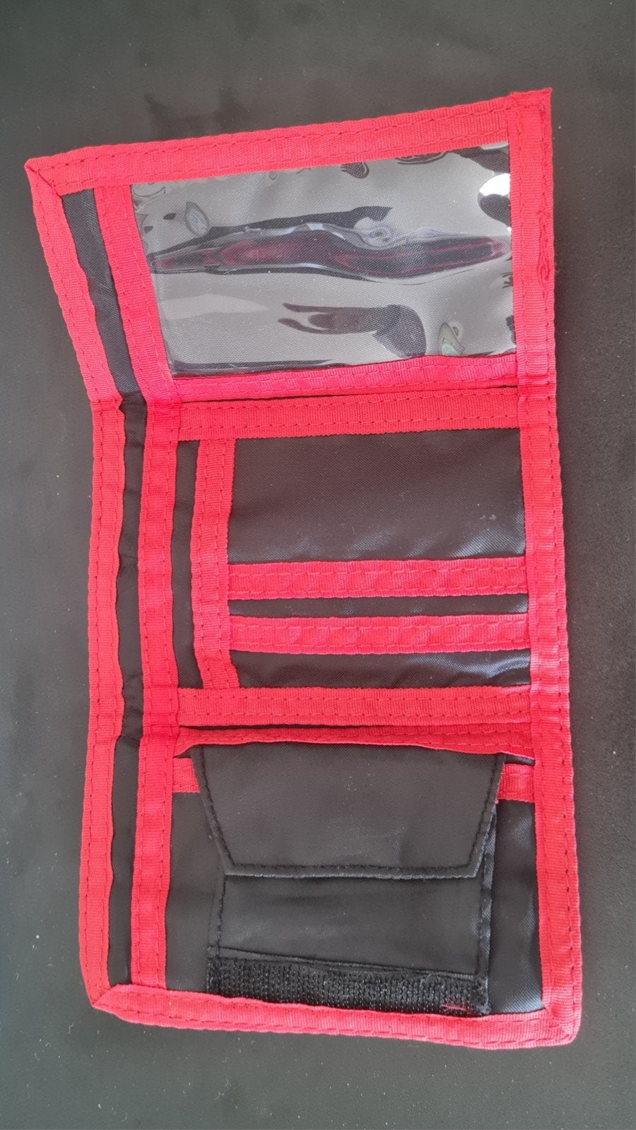 KP Portemonnee Zwart/Rood met Leuke Prints, Ophalen of Verzenden, Zo goed als nieuw, Rood, Overige merken