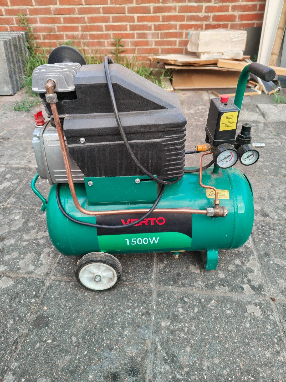 verto 1500w compressor, Gebruikt, 6 tot 10 bar, Ophalen of Verzenden, Minder dan 200 liter/min