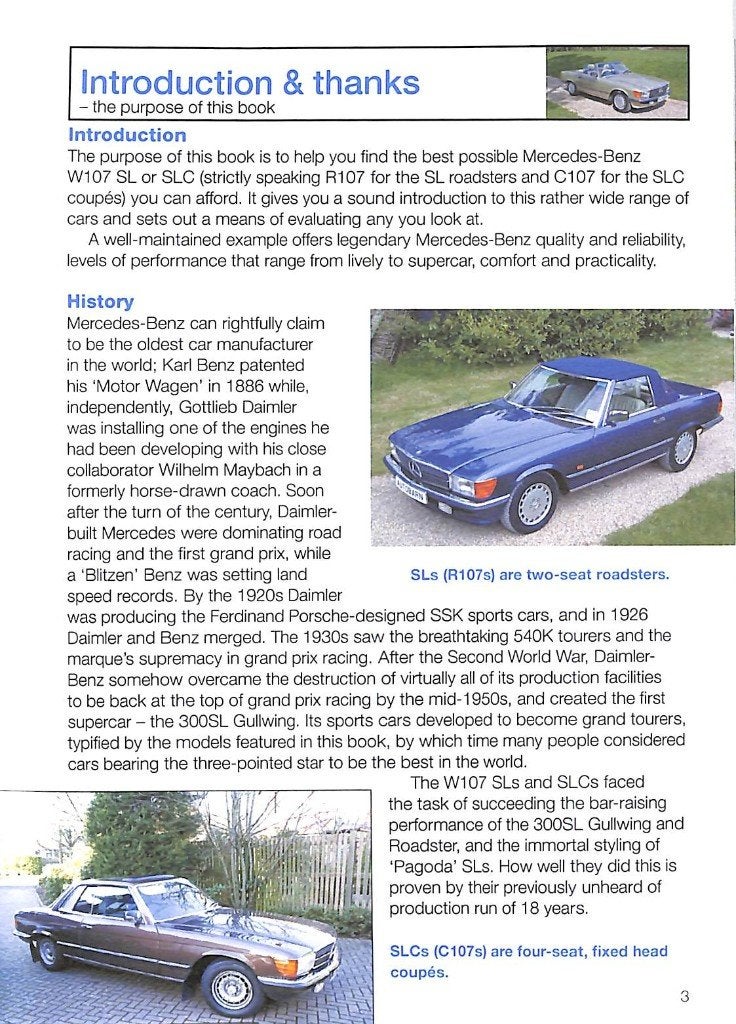 Mercedes-Benz 280-560SL & SLC W107-serie Roadsters en Coupés, Auto diversen, Handleidingen en Instructieboekjes, Verzenden