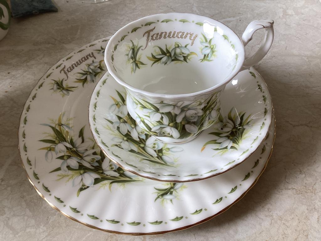 Royal Albert dejeuner // January, Antiek en Kunst, Ophalen of Verzenden