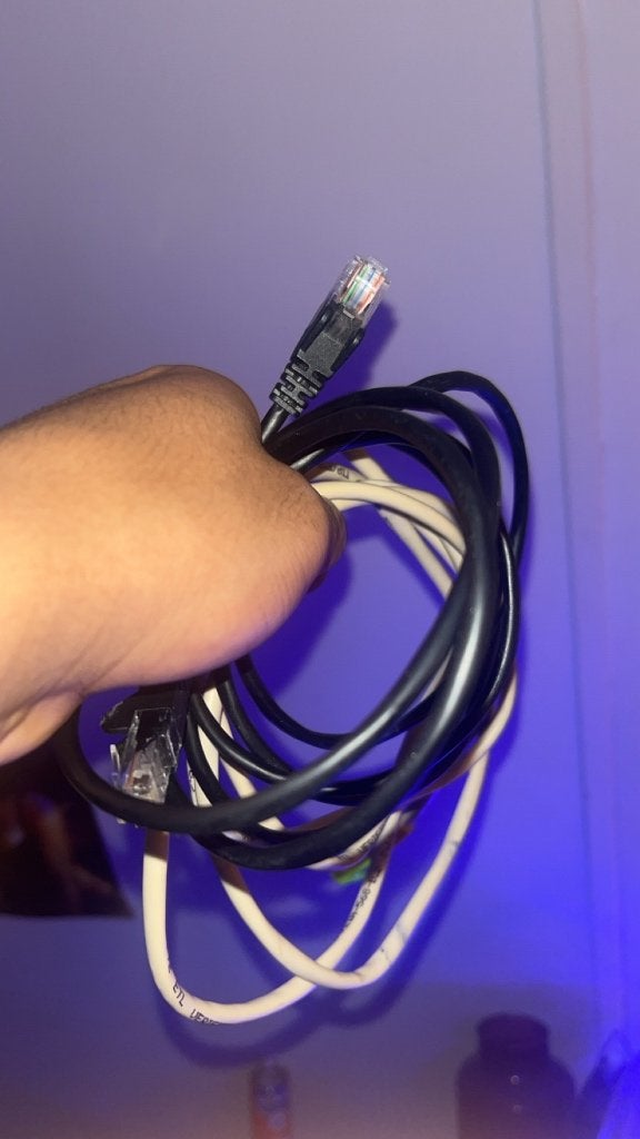 2x Ethernet / LAN Kabel RJ45 Werkend, Ophalen, Zo goed als nieuw