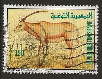 Tunesie 117, antilope, Verzenden, Tunesië, Gestempeld