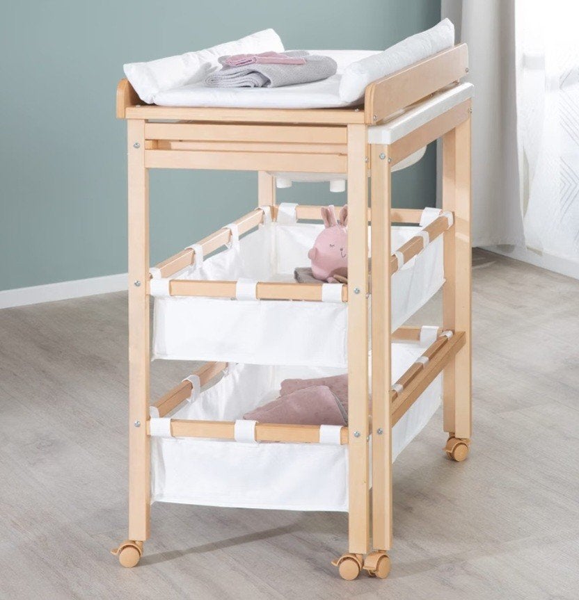 Baby verzorgingsstation met geïntegreerd badje, Ophalen of Verzenden, Zo goed als nieuw, Badje