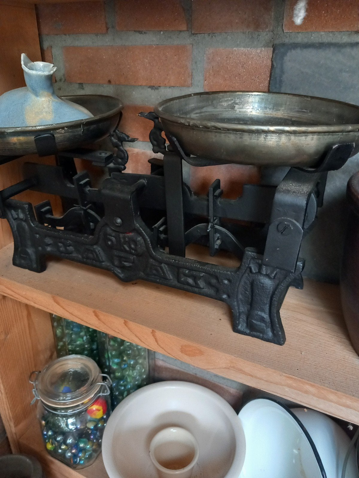 Mooie Oude Balans Weegschaal - Decoratief en Functioneel, Antiek en Kunst, Ophalen