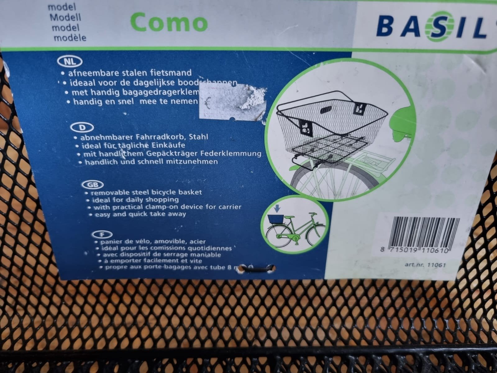 mandje v fiets merk Basil, Ophalen of Verzenden, Overige merken