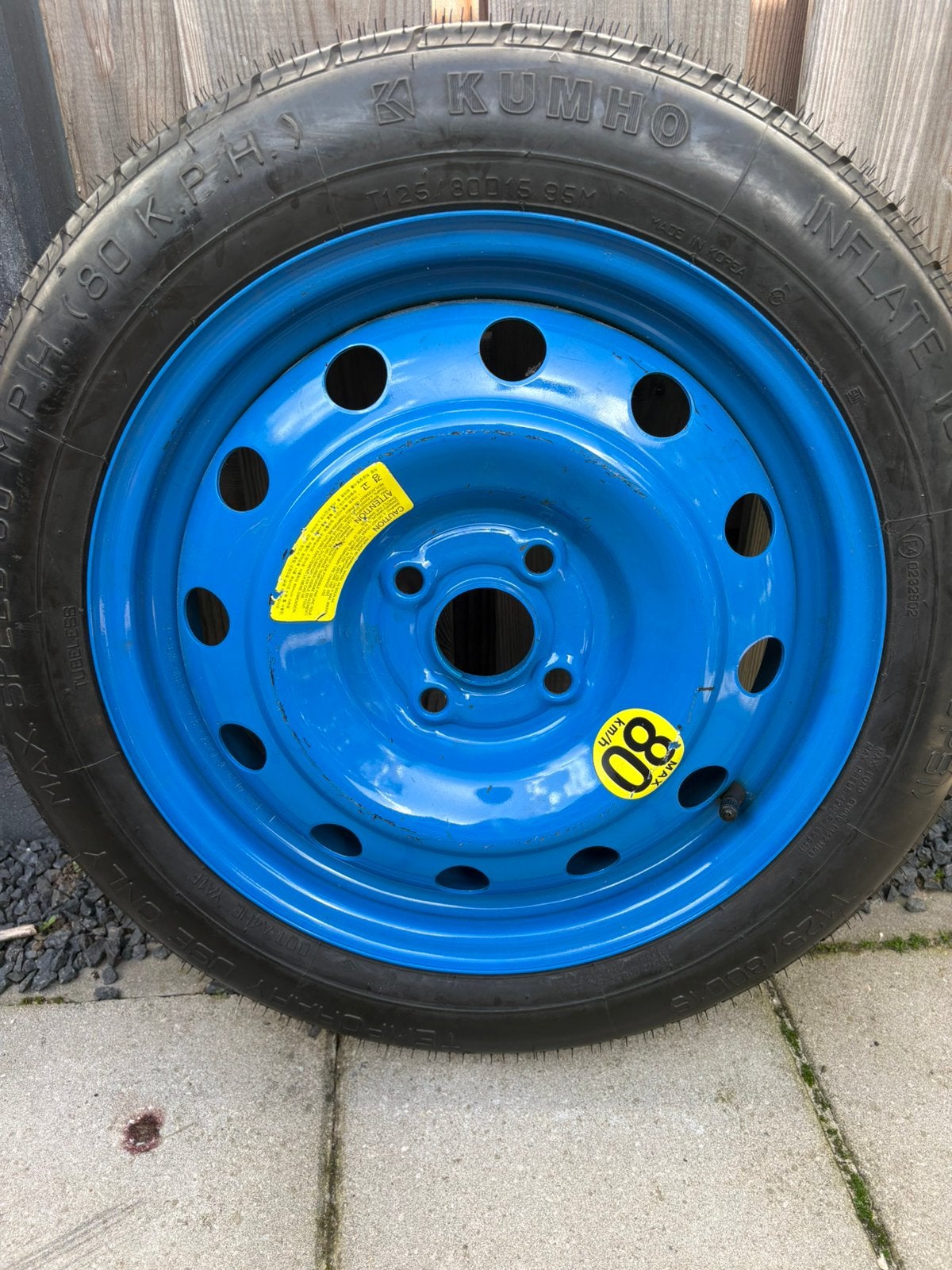 Thuiskomer Reserveband T125/80D15 NIEUW, Ophalen, Nieuw