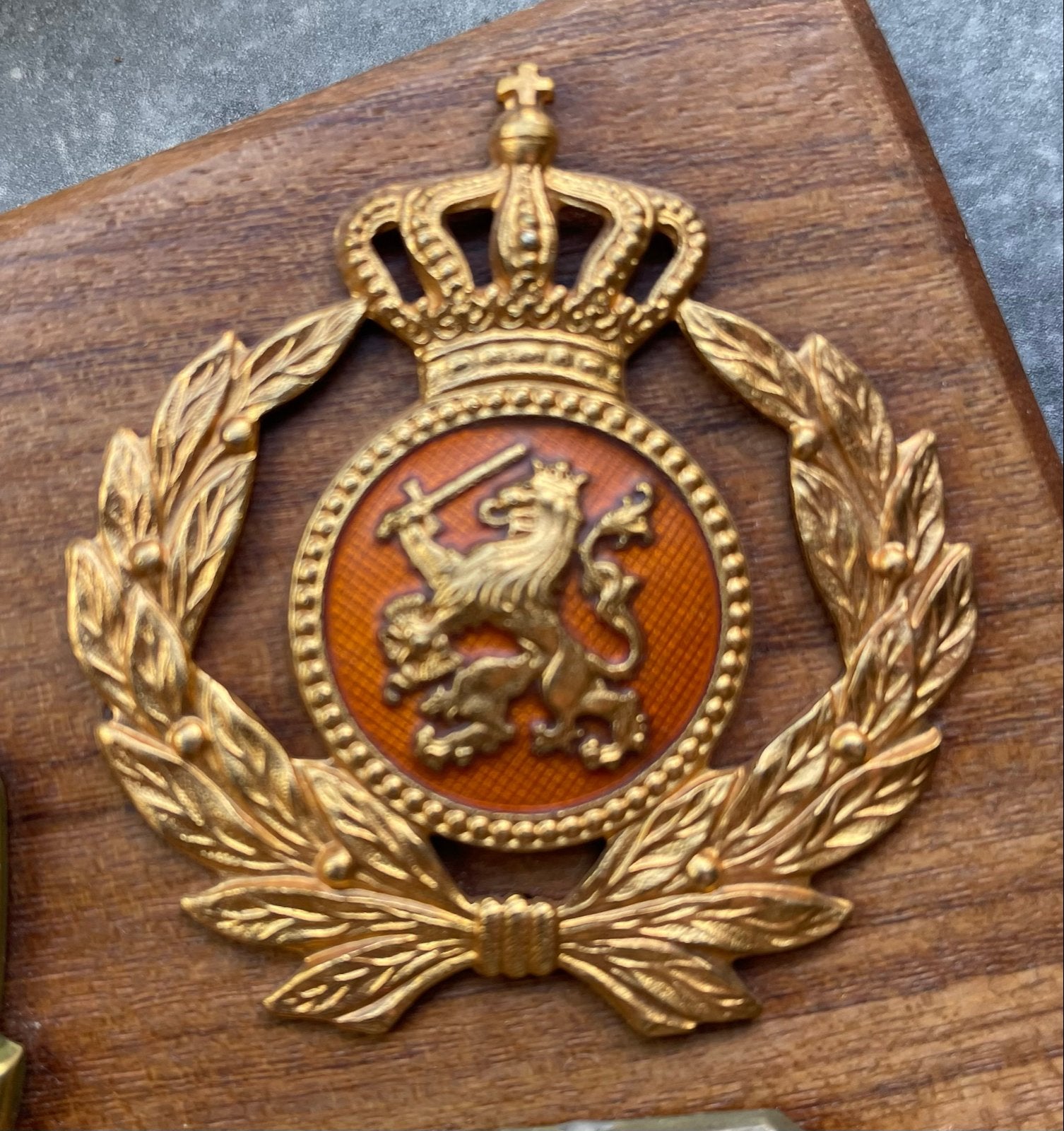 Pet embleem officieren, Ophalen of Verzenden, Landmacht, Nederland, Embleem of Badge