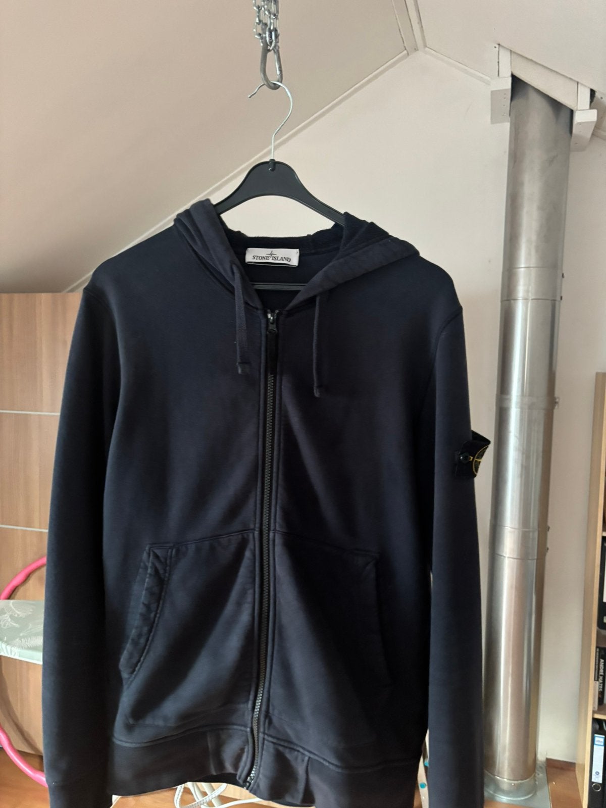 Stone island vest donkerblauw, Kleding | Heren, Polo's, Ophalen, Zo goed als nieuw, Maat 48/50 (M), Blauw