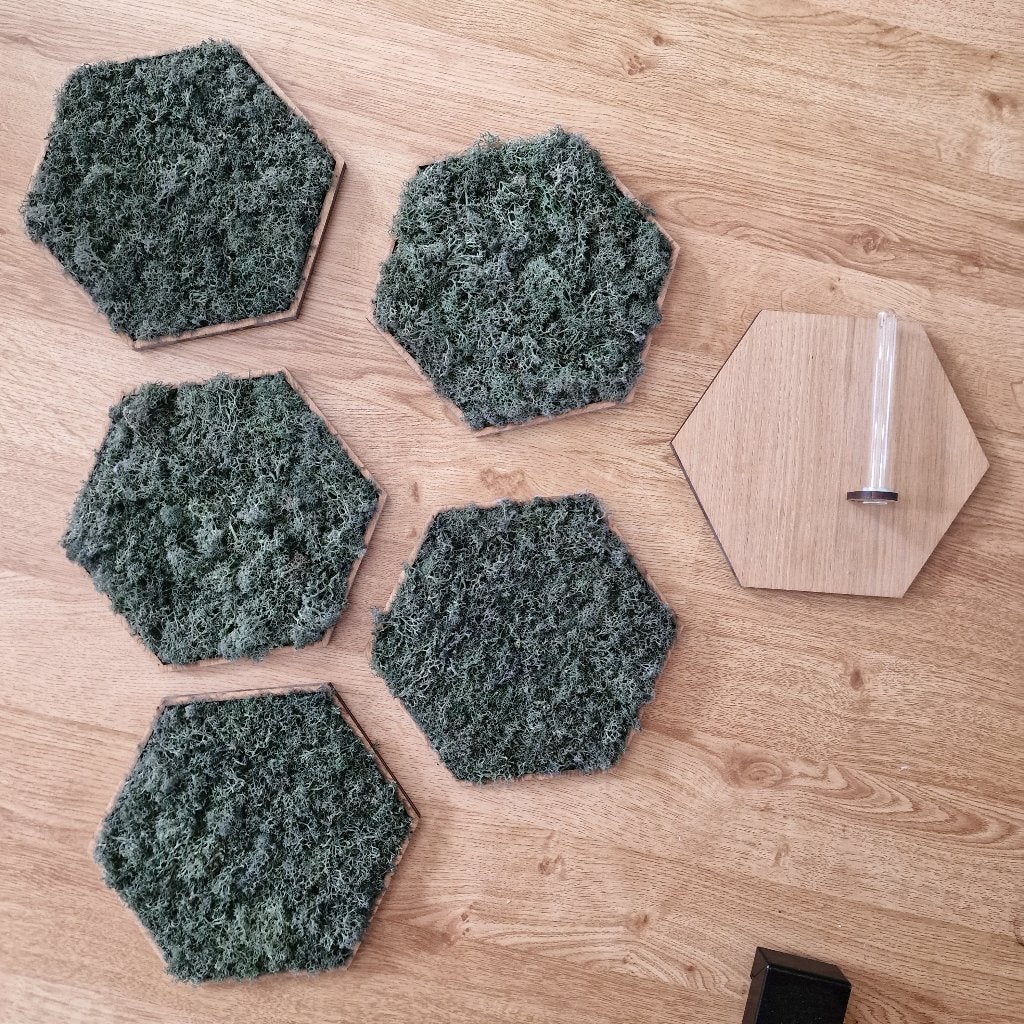 Hexagon mos, Ophalen, Gebruikt