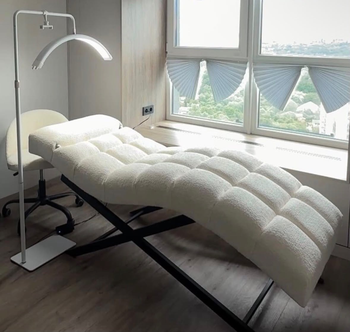 Curved lashbed behandelstoel beautysalon meubel, Verzenden, Nieuw