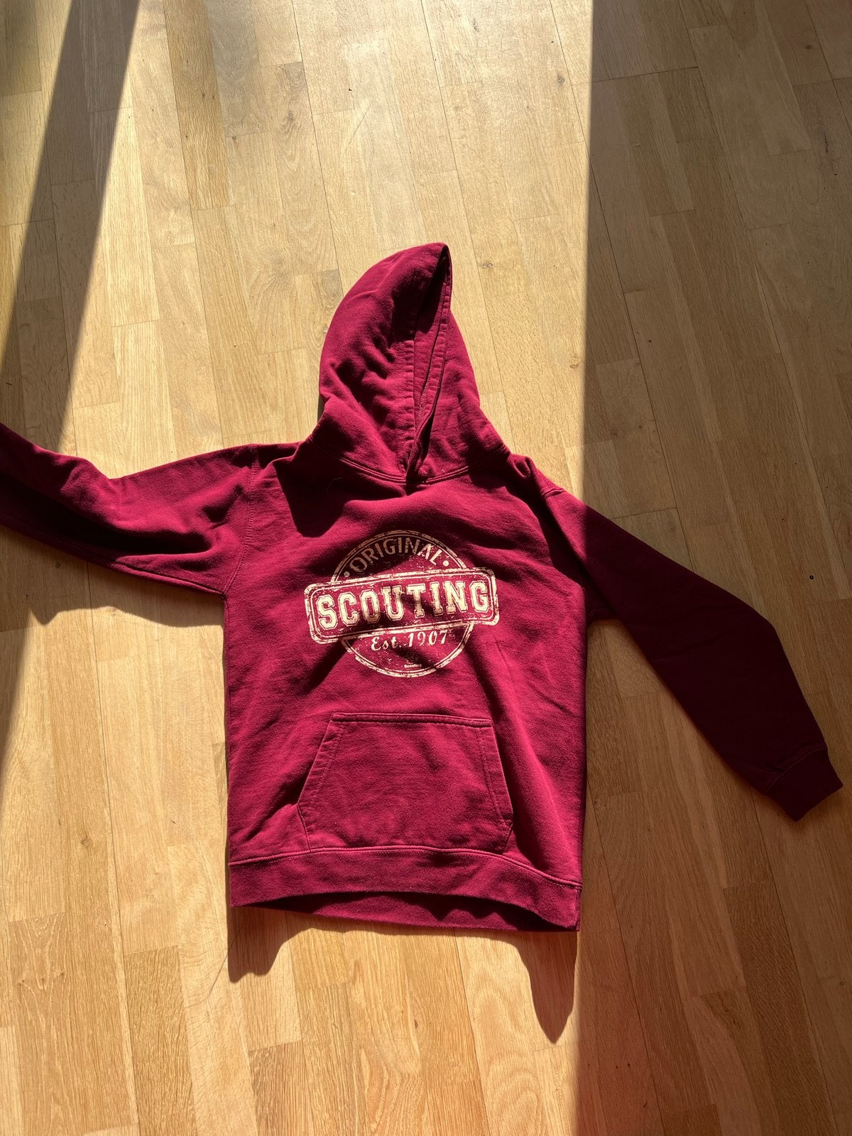 Scouting hoodie bordeauxrood maat XL (12/13 jaar), Ophalen of Verzenden, Gebruikt, Jongen of Meisje, Trui of Vest