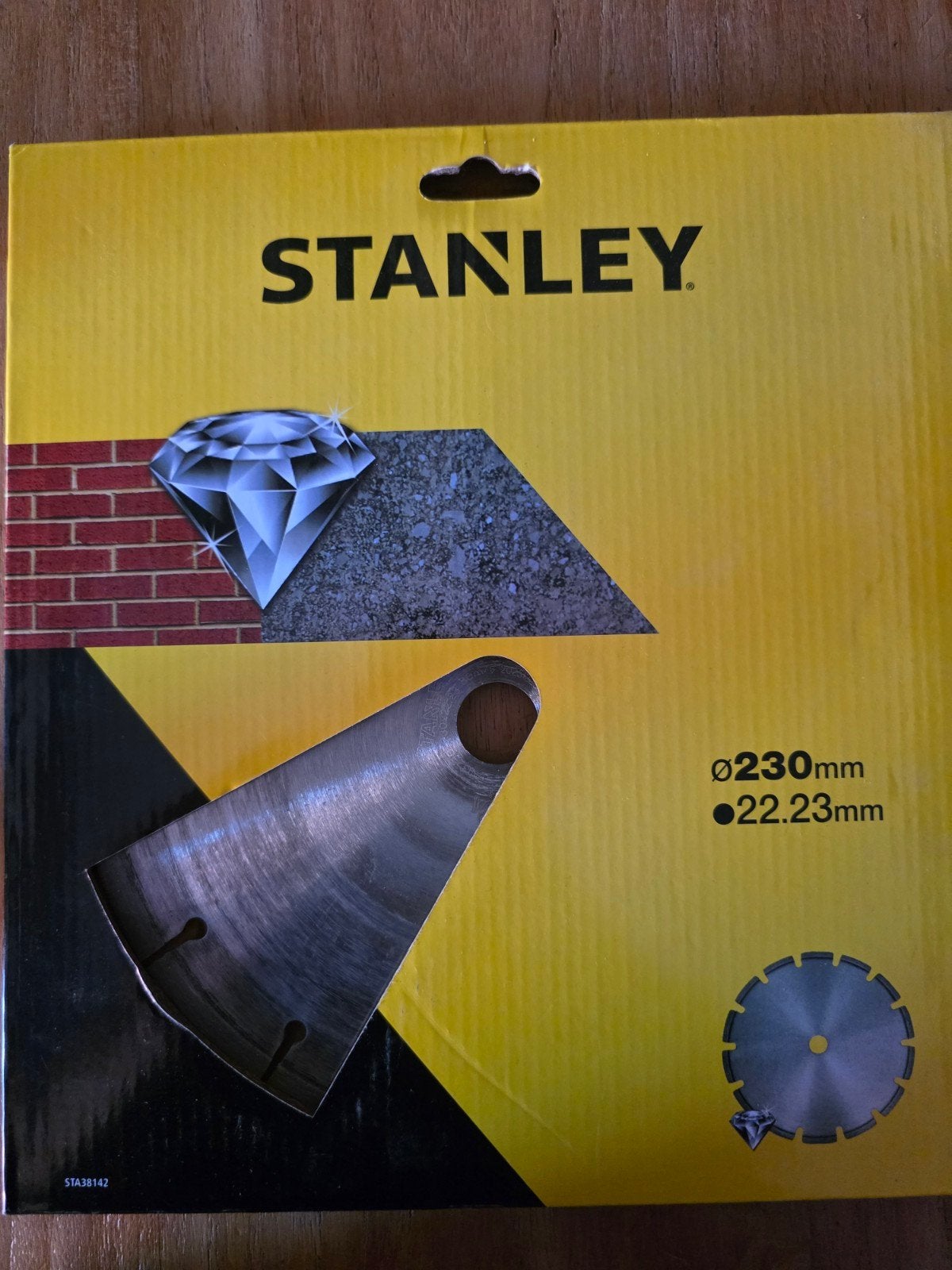 Stanley Diamant Zaagblad Ø230mm voor Steen/Beton, Ophalen, 70 mm of meer, Overige typen, Zo goed als nieuw