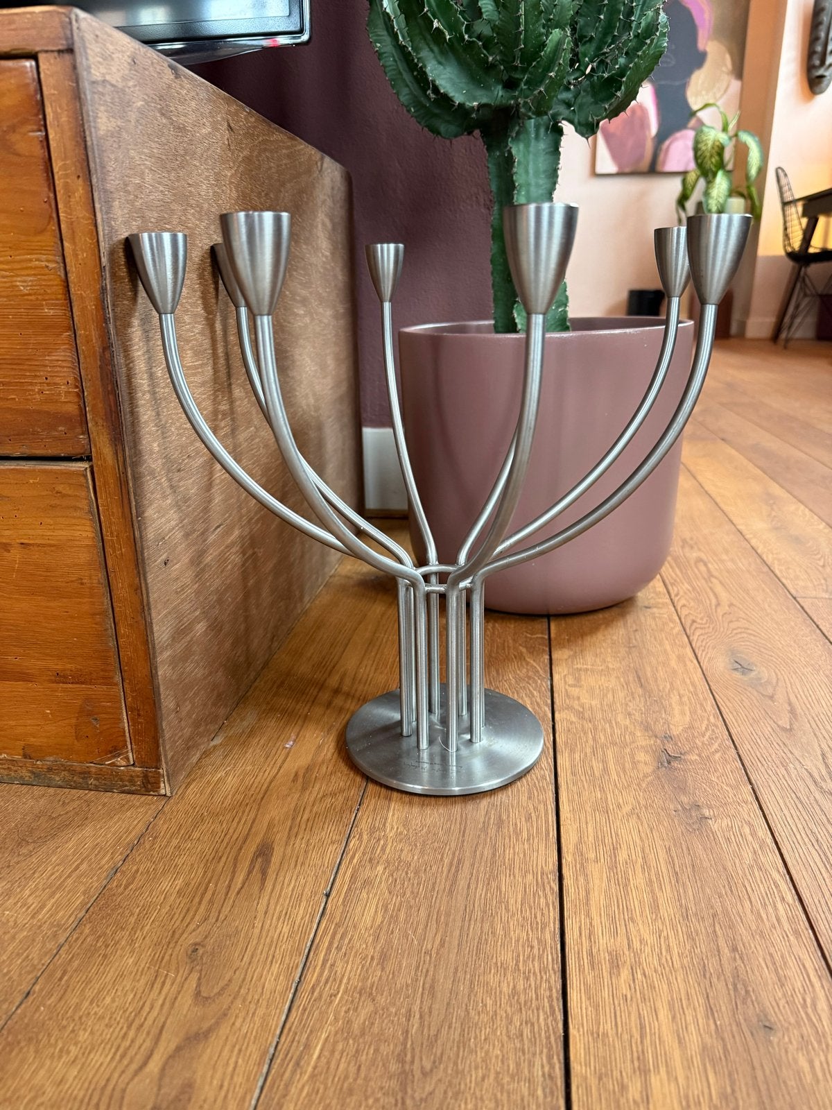 Vintage IKEA Stockholm Kandelaar K. Hagberg/M. Hagb, Gebruikt, IKEA, Ophalen of Verzenden, Metaal