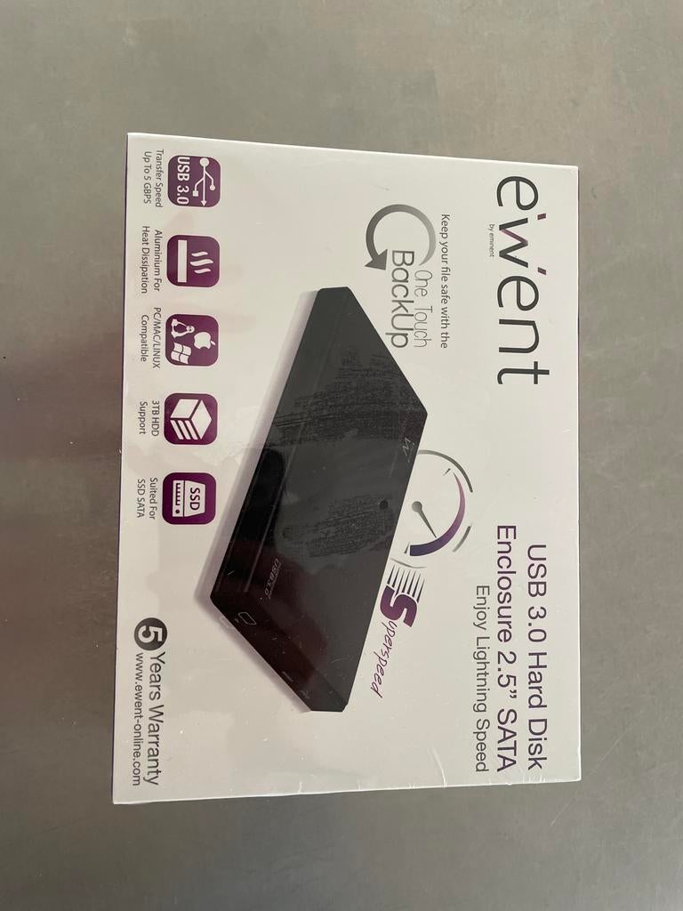 Ewent USB 3.0 Behuizing voor 2.5" SATA HDD/SSD - Nieuw, Computers en Software, Harde schijven, Nieuw, Desktop, Extern, HDD, USB