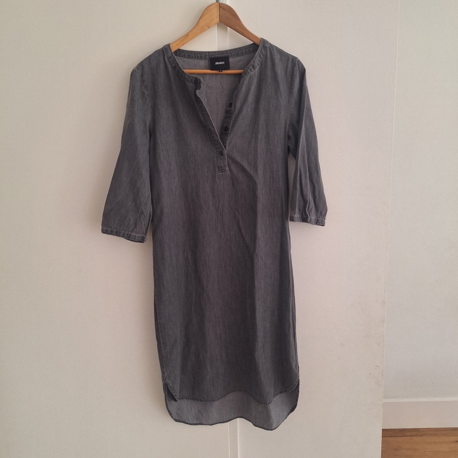 Object jeans jurk / tuniek grijs maat 38, Maat 38/40 (M), Object, Ophalen of Verzenden, Knielengte