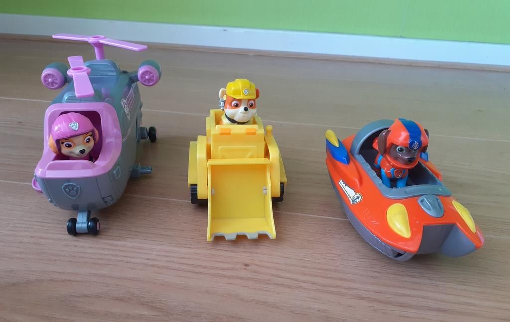 Paw Patrol voertuigen met figuren, Ophalen of Verzenden, Gebruikt