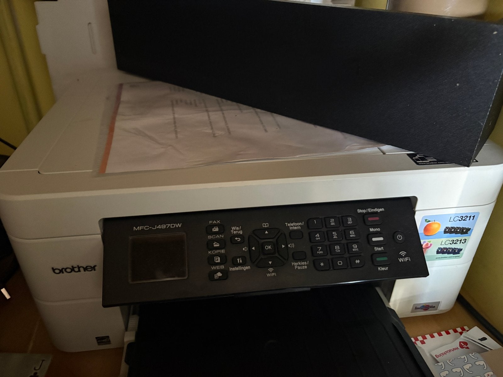 Brother MFC-J497DW All-in-one printer (print, scan, fax, kop, Computers en Software, Gebruikt, Faxen, Inkjetprinter, All-in-one