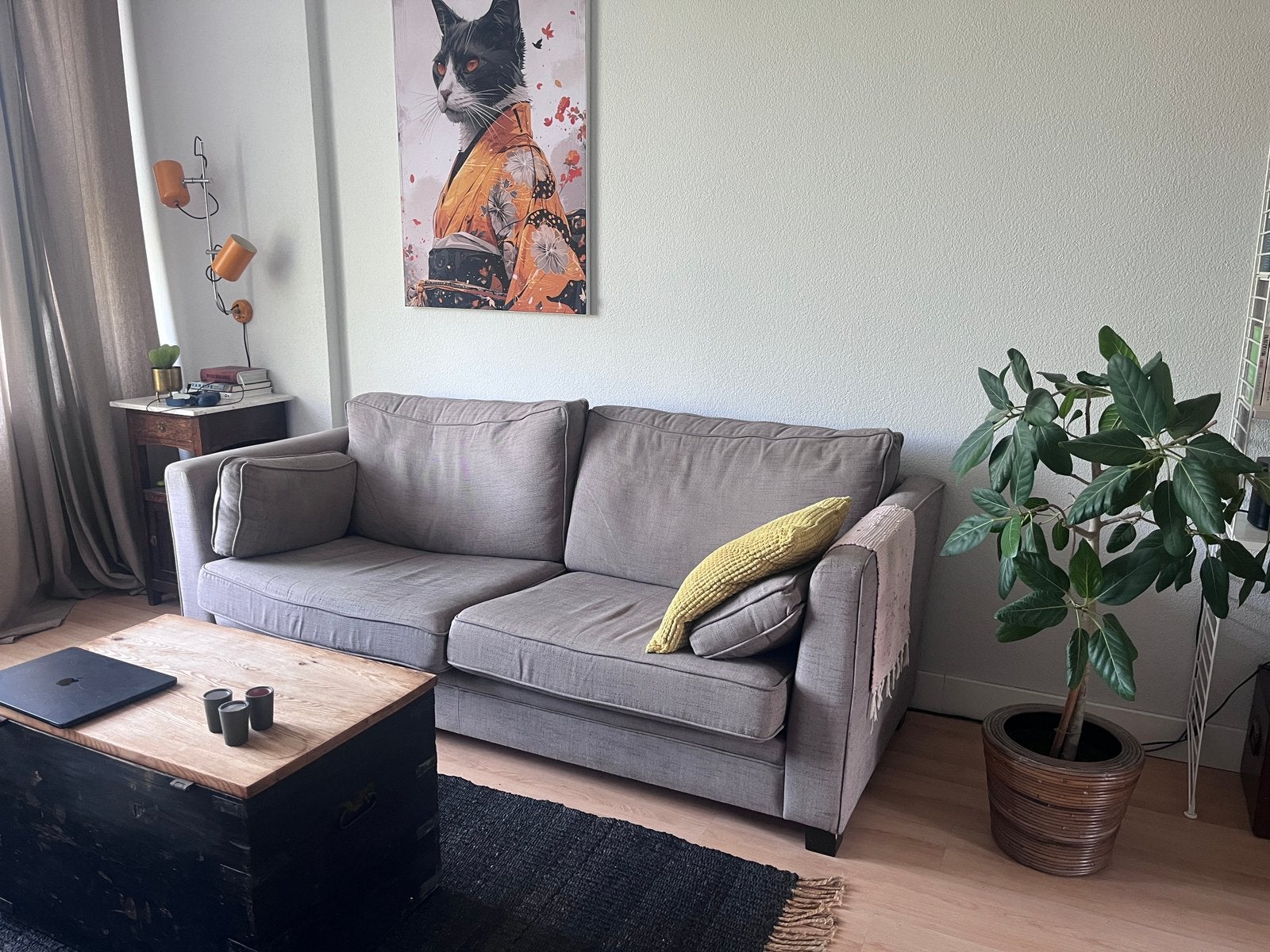 Bank 3-zits gratis!, Ophalen, Gebruikt, Driepersoons, 75 tot 100 cm