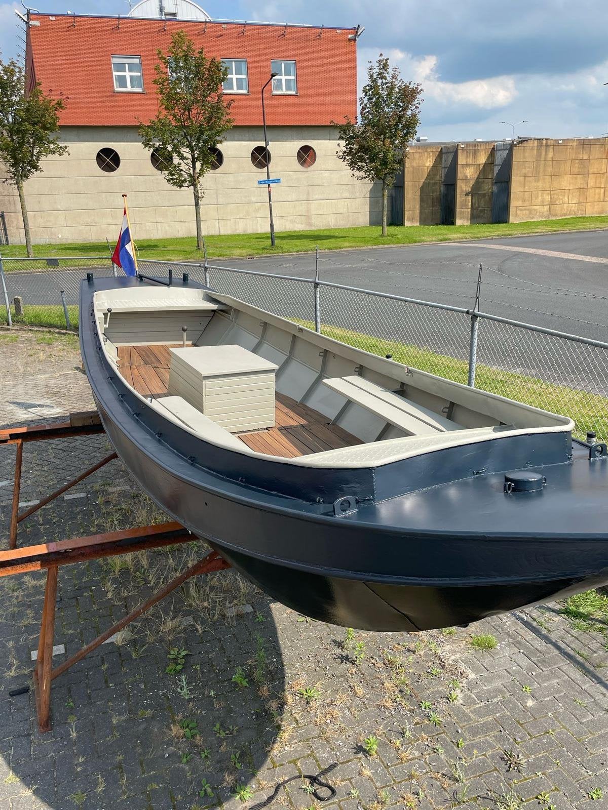 Grachten boot, Staal, Binnenboordmotor, Anker, Ophalen of Verzenden