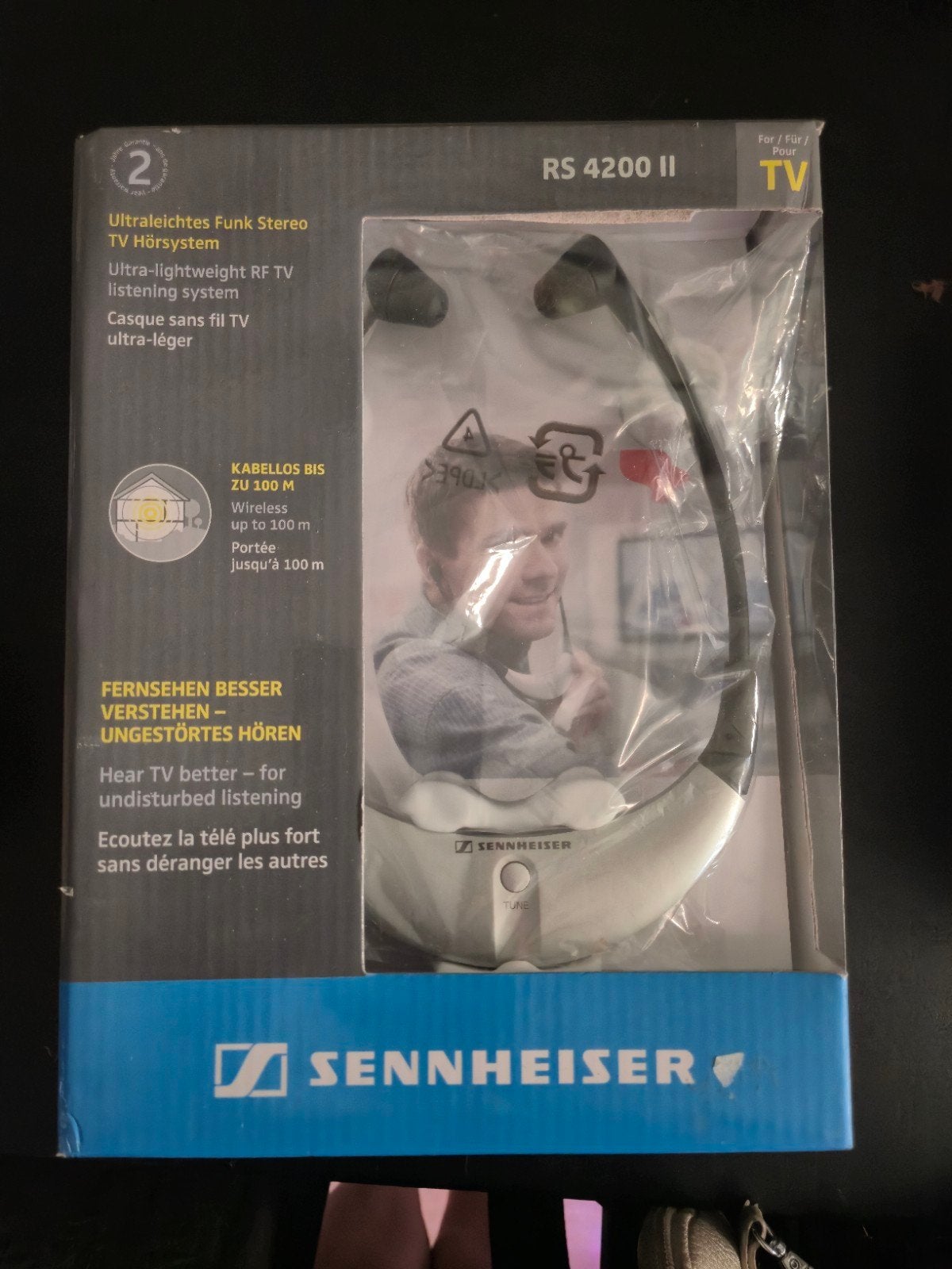 Sennheiser RS 4200 II Draadloze TV Hoofdtelefoon, Zilver, Sennheiser, Nieuw, Ophalen of Verzenden