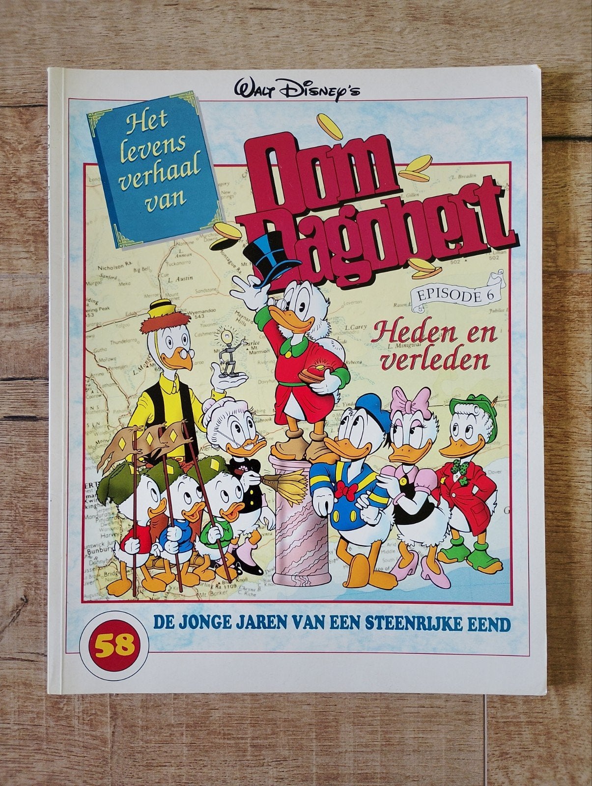 Oom Dagobert 58 Heden en Verleden – Don Rosa – 1e druk 1997, Boeken, Eén stripboek, Ophalen of Verzenden, Zo goed als nieuw, Walt Disney