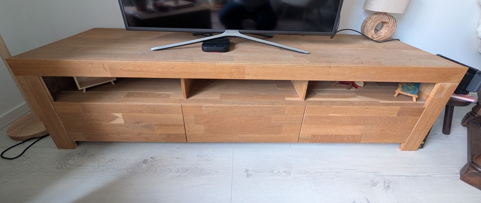 TV Meubel van WOOOD, Ophalen, Gebruikt, 150 tot 200 cm, Eikenhout
