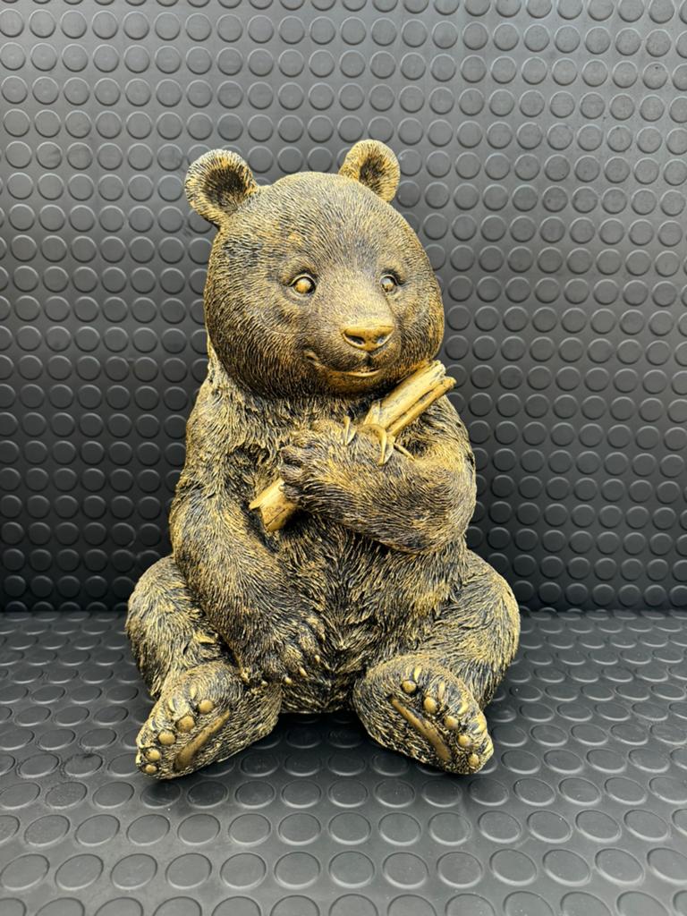 panda (goud/zwart) 40hoog 30breed/Nieuw!, Verzamelen, Beelden en Beeldjes, Ophalen of Verzenden, Nieuw, Dier