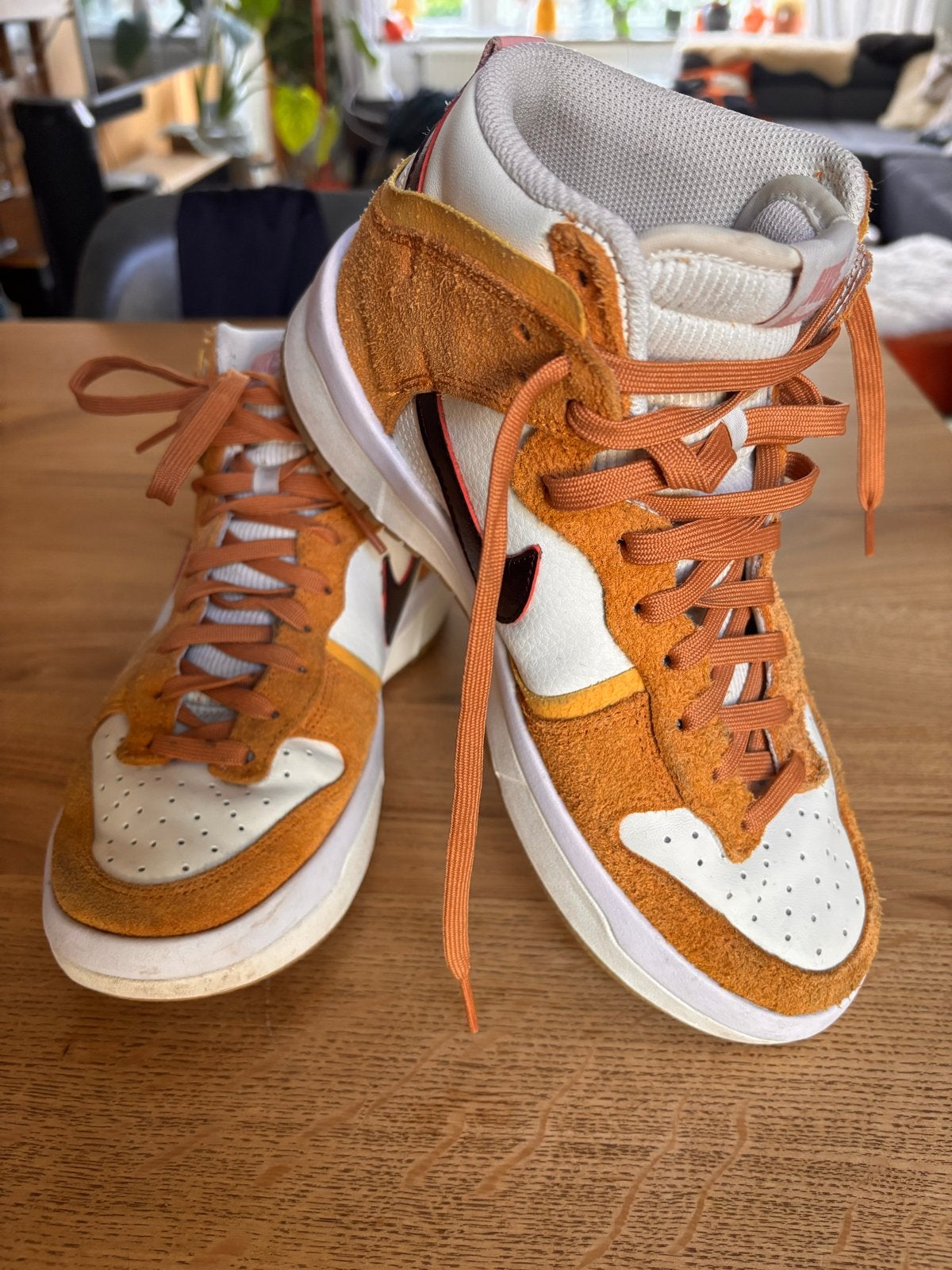 Nike Dunk High sneakers - Oranje/Wit maat 39, Oranje, Ophalen of Verzenden, Sneakers of Gympen, Zo goed als nieuw