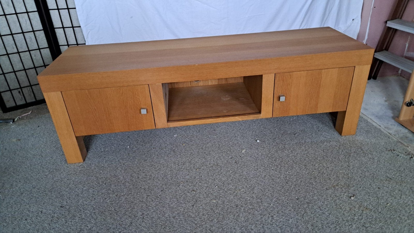 Licht eiken dressoir - TV kast. 161x50x50 cm., Ophalen, Gebruikt, 150 tot 200 cm, Eikenhout