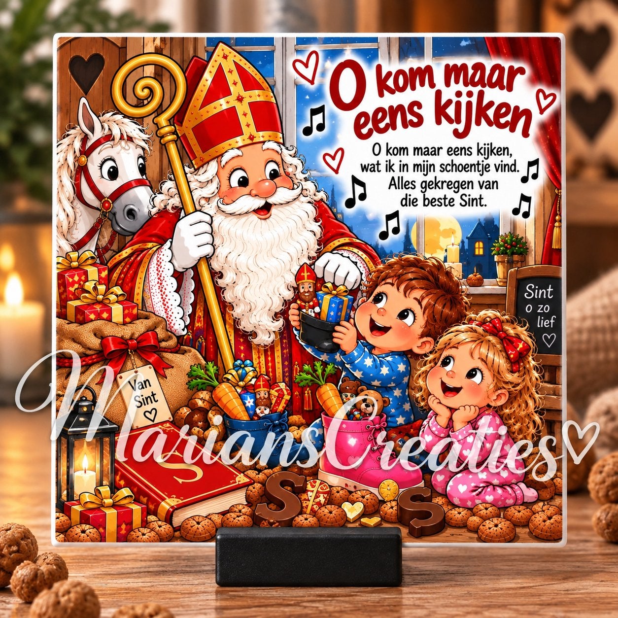 Sinterklaas cartoon tegeltjes!, Handgemaakt, Overige thema's, Nieuw, Meerkleurig