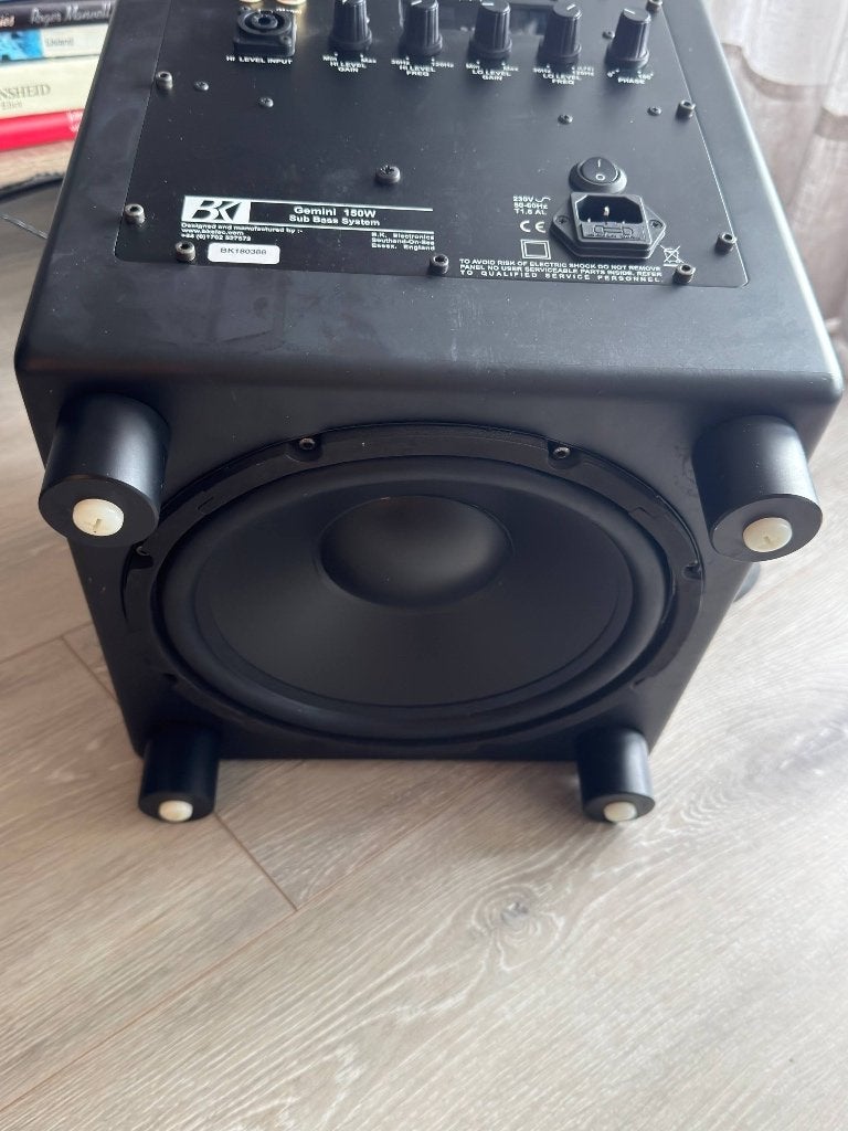 BK Electronics Gemini II Subwoofer (150W), Audio, Tv en Foto, Luidsprekers, Gebruikt, Subwoofer, Ophalen, 150 watt of meer