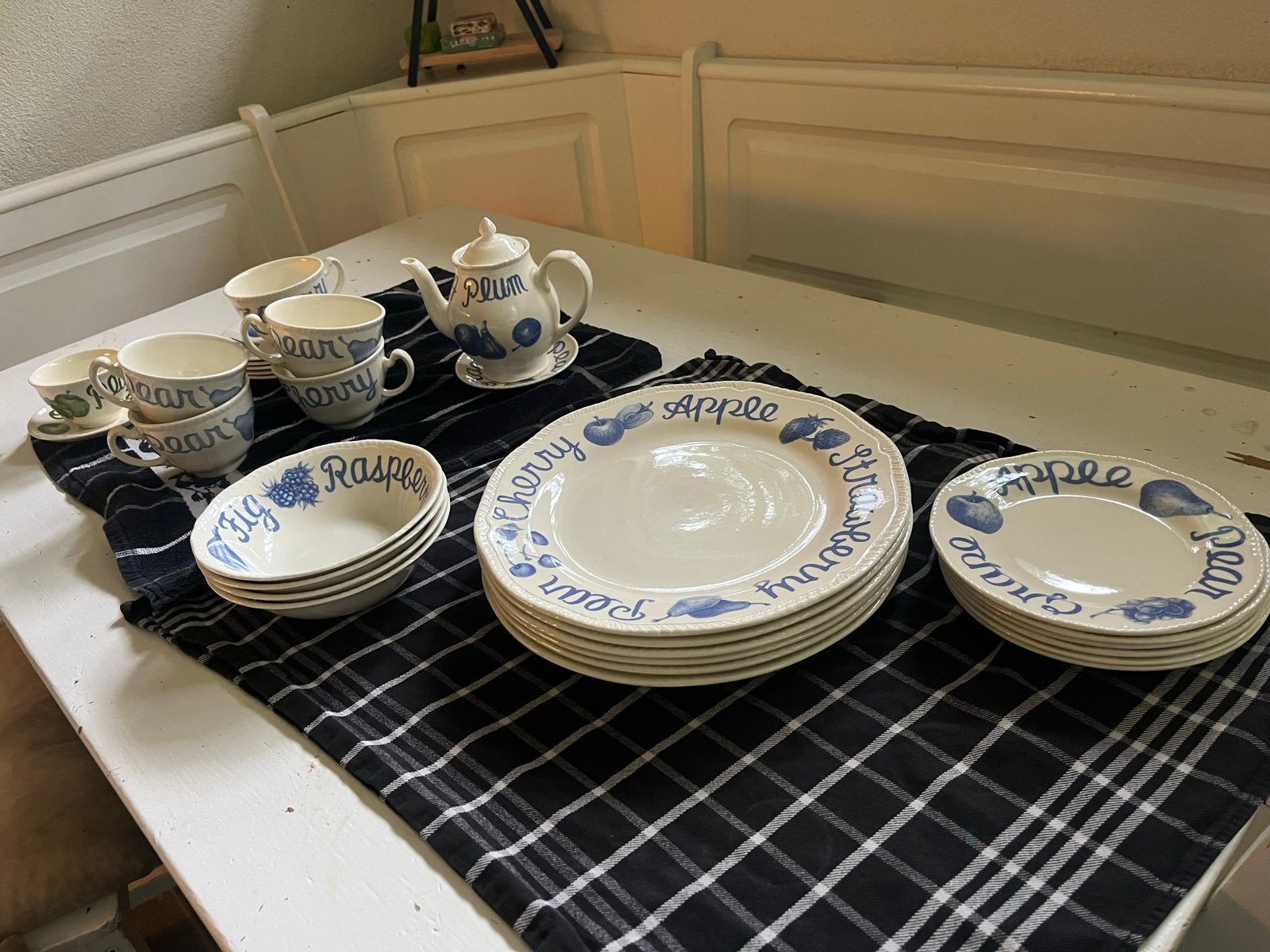 Wood & Sons Blue Country Servies - Vintage Aardewerk, Overige merken, Vintage, Ophalen of Verzenden, Zo goed als nieuw