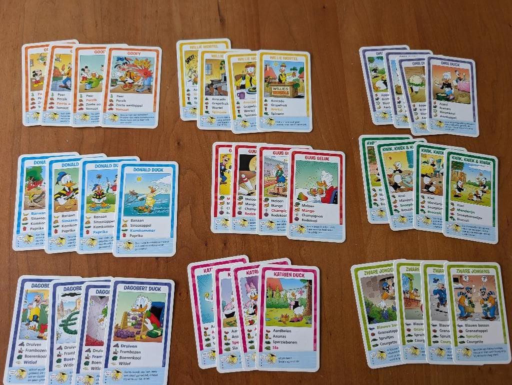 JUMBO Donald Duck Groente en Fruitkwartet, Ophalen of Verzenden, Gebruikt, Kwartet(ten)