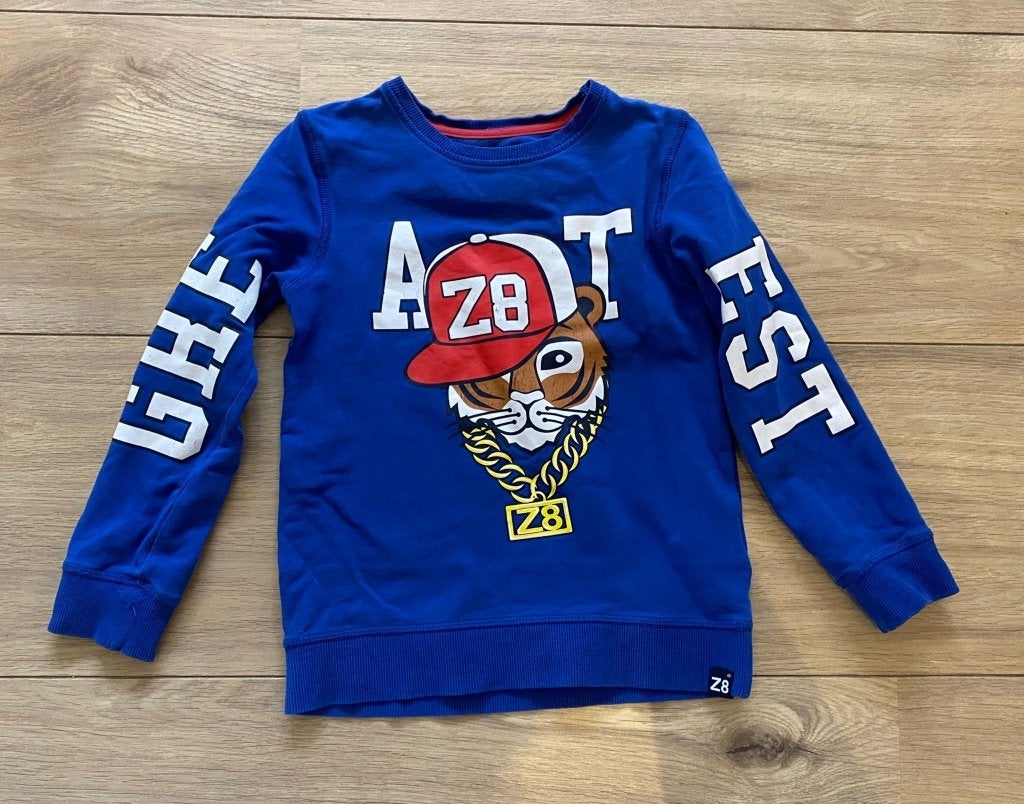 Z8 trui sweater met stoere tijger Joshua maat 116 122 jongen, Ophalen of Verzenden, Zo goed als nieuw, Jongen, Z8