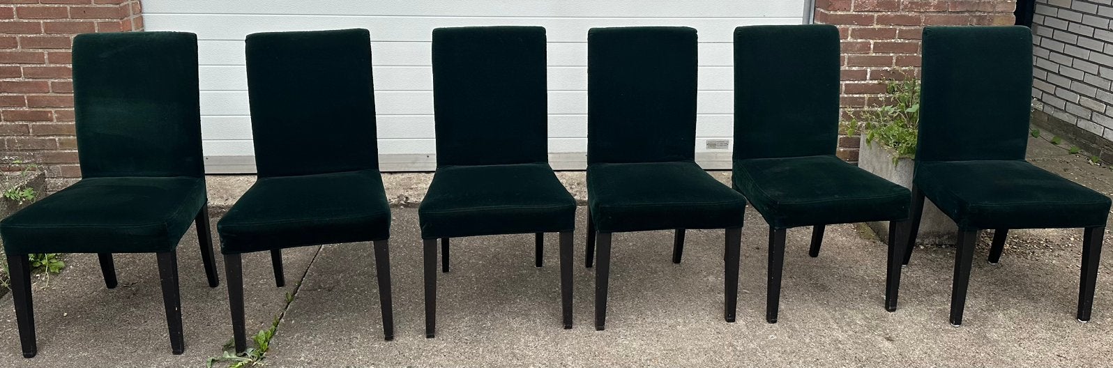 6x Hendriksdal eetkamertafel stoelen groen hele goede staat, Huis en Inrichting, Gebruikt, Overige kleuren, Ophalen of Verzenden
