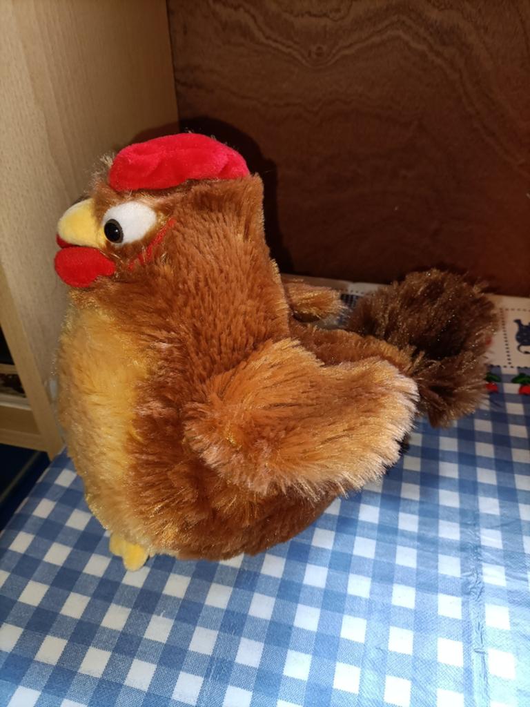 Bruine kip knuffel 21 cm groot, Ophalen of Verzenden, Zo goed als nieuw, Overige typen