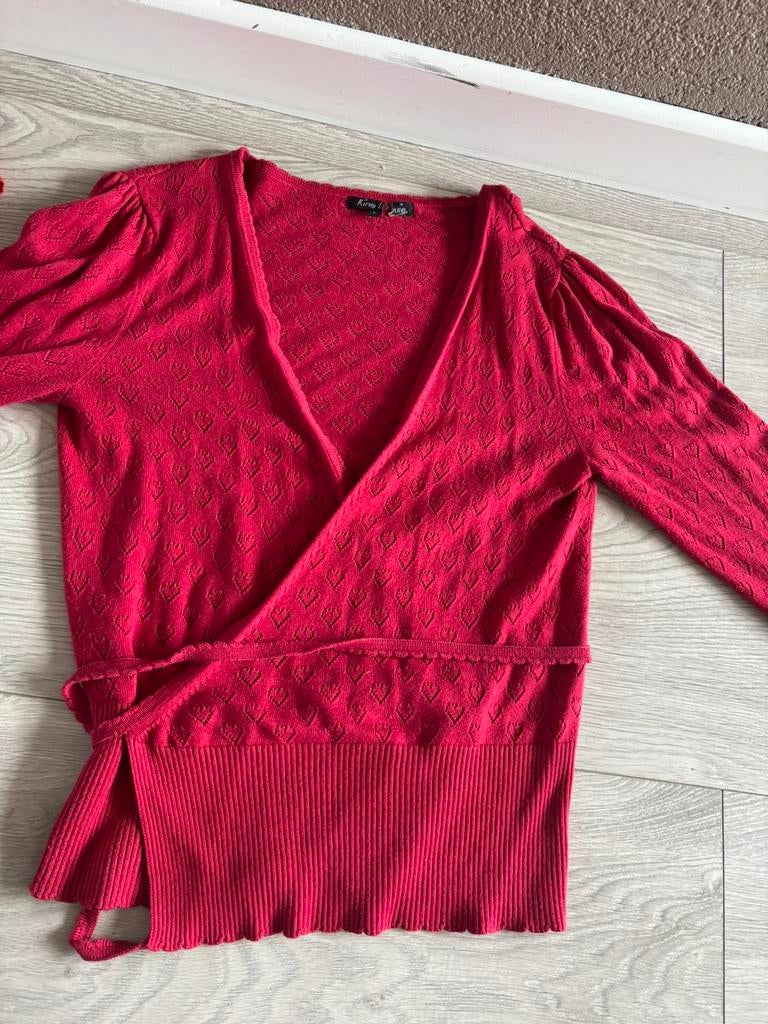 king louie vest, Kleding | Dames, Truien en Vesten, Ophalen of Verzenden, Zo goed als nieuw, Maat 42/44 (L), Rood