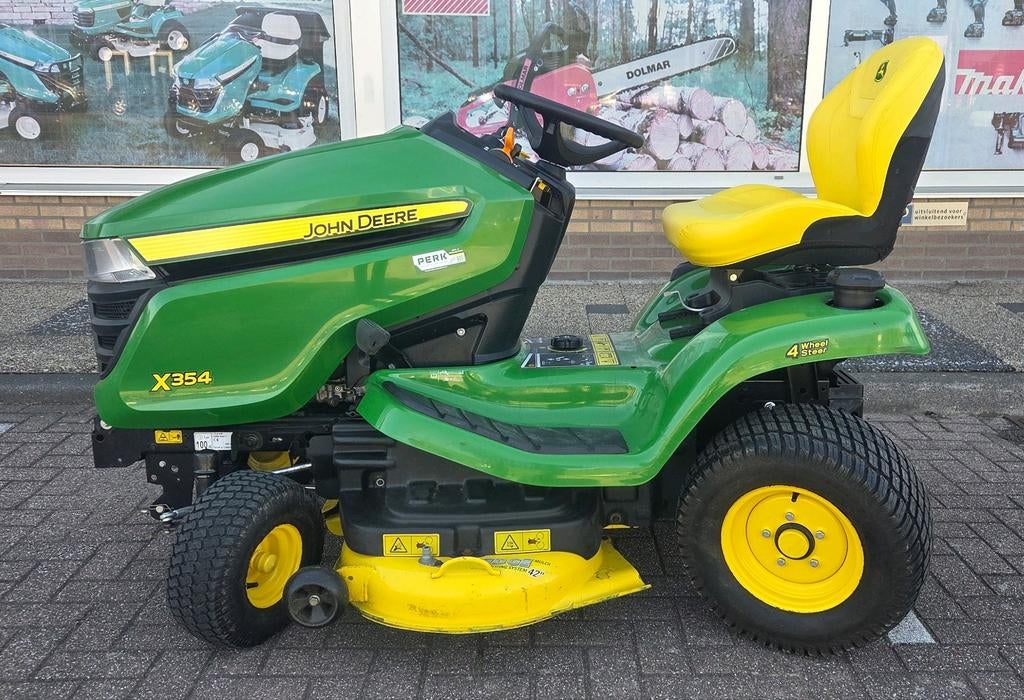 John Deere X354 zitmaaier, 42" mulchmaaidek en 4 Wielsturing, John Deere, John Deere X354 Edge Mulch, Gebruikt, Jdwisinfo@johndeere.com