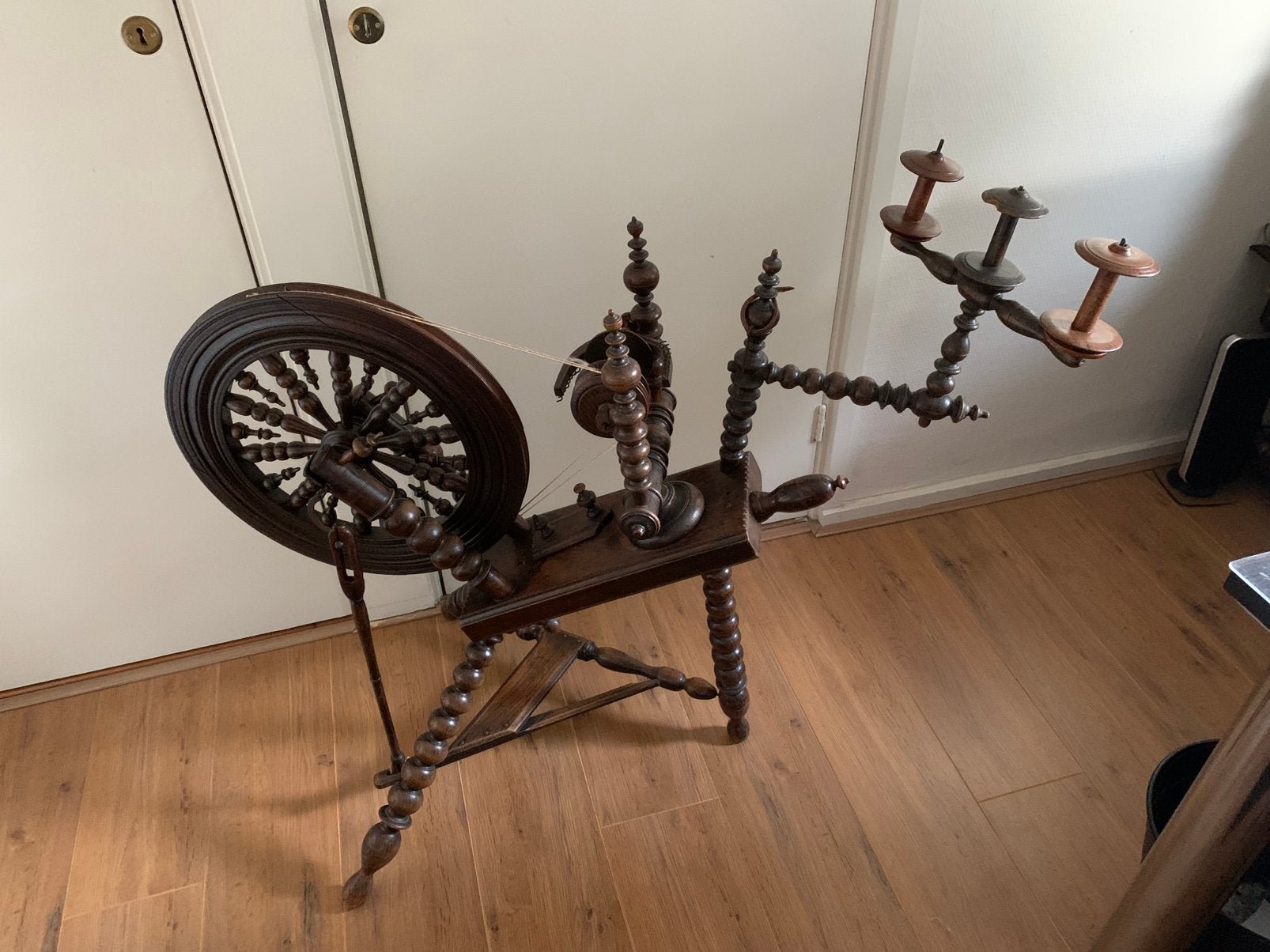 Spinnewiel, Ophalen, Gebruikt, Spinnewiel