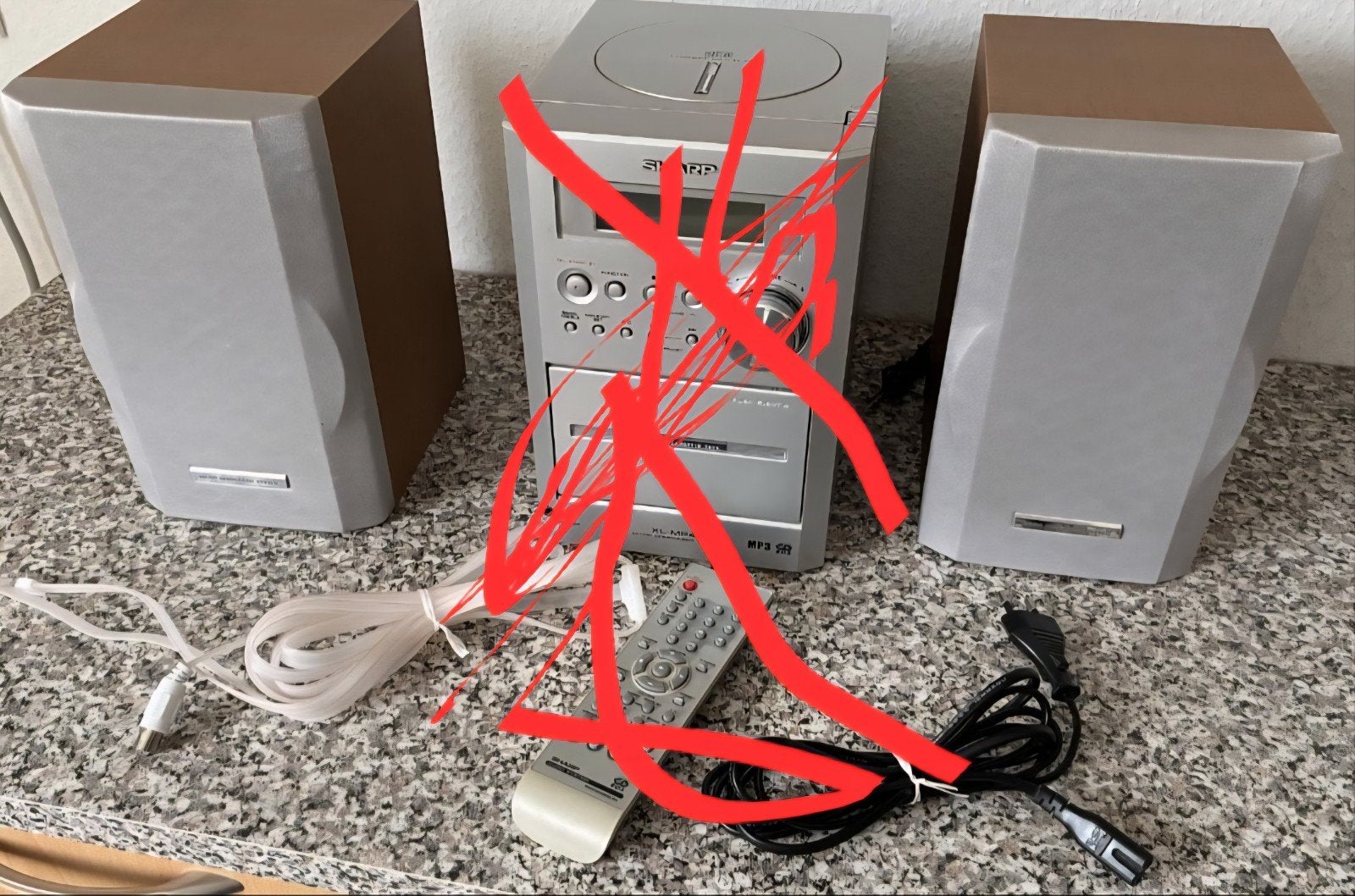 Sharp stereo speakers, Ophalen of Verzenden, Zo goed als nieuw, Microset, Sharp