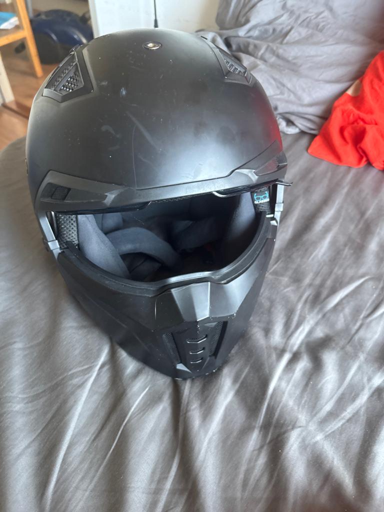 Zwarte scooter helm gebruikte staat maat s, Overige merken, M, Heren, Ophalen of Verzenden