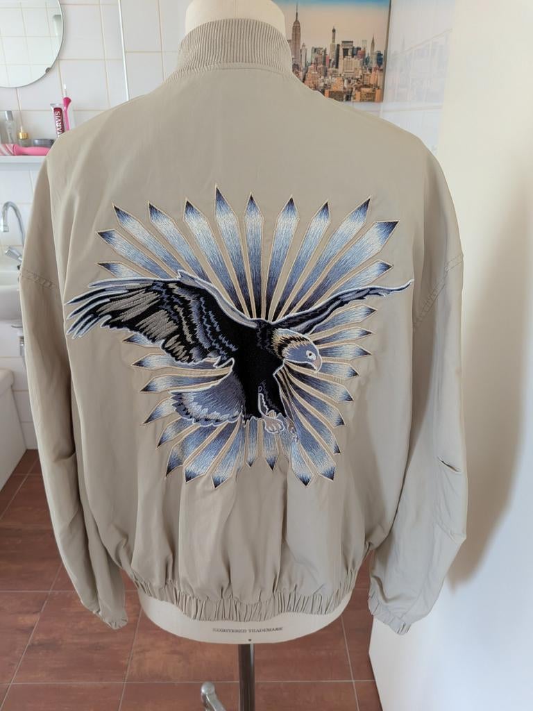 Bomberjack, maat 42, H&M, Beige, Maat 42/44 (L), Ophalen of Verzenden