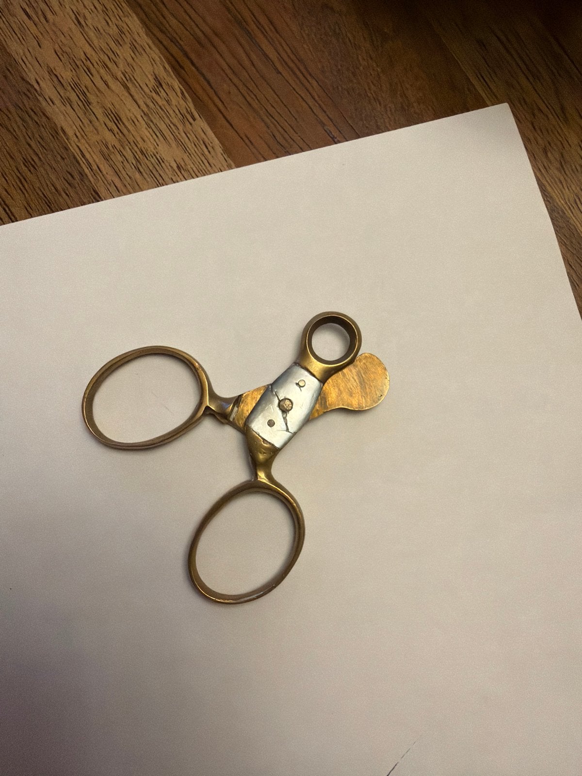 Antieke sigarenknipper - messing en zilverkleurig metaal, Ophalen of Verzenden, Gebruikt, Overige typen